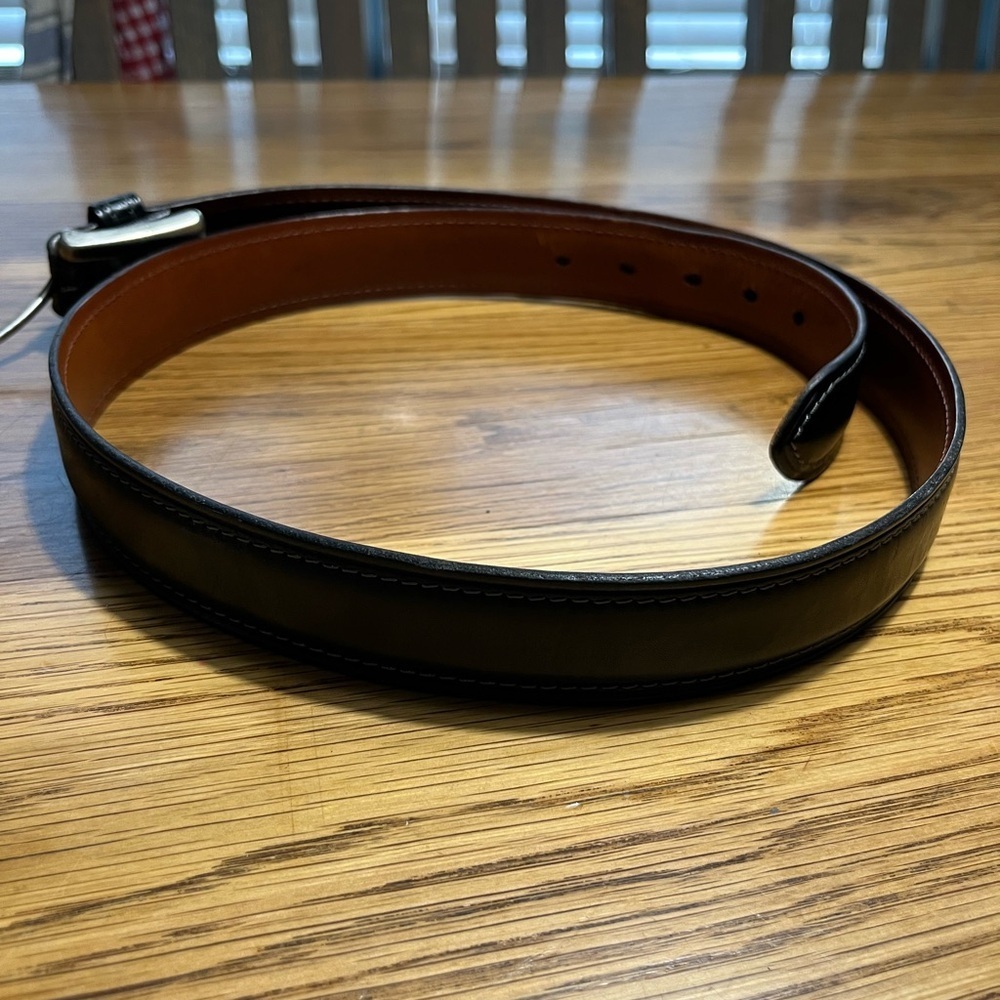 Coach Men's Black Leather Belt Size 40 - Picture 3 of 10